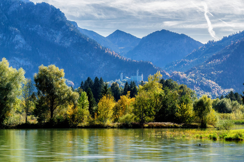 Lake Forggensee and Castle Neuschwanstein