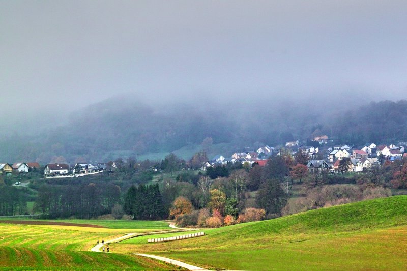 The Neighboring Village in the Fog