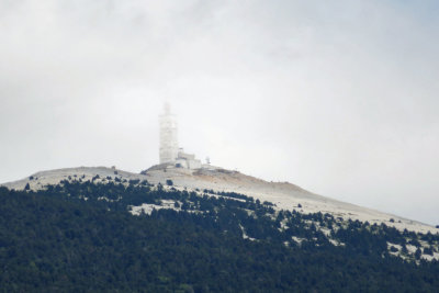 Mont Ventoux in the clouds