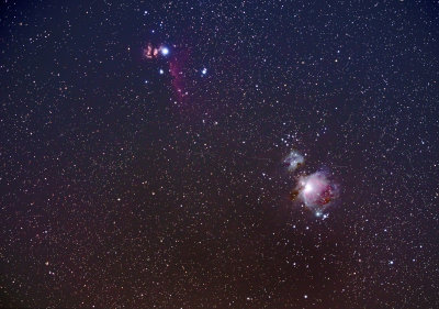 Orion, Flame and Horsehead, reprocessed