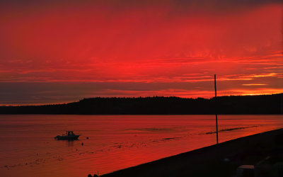Red sky at dawn
