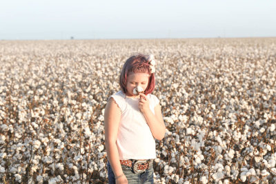 The Zona Family in their Cotton Field, Odem TX