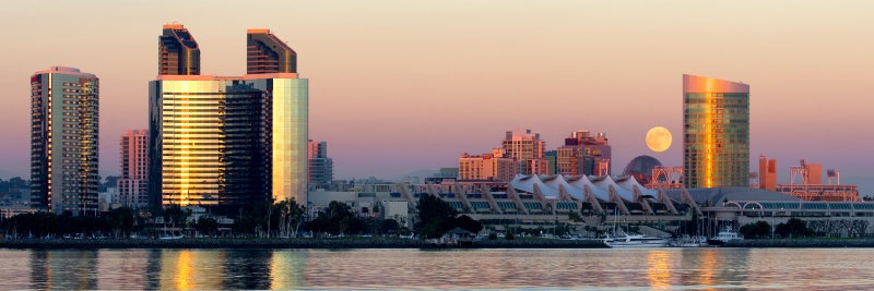San Diego Moonrise Panorama