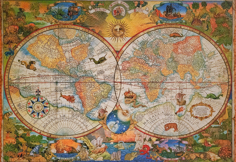 2000 Vintage World Map