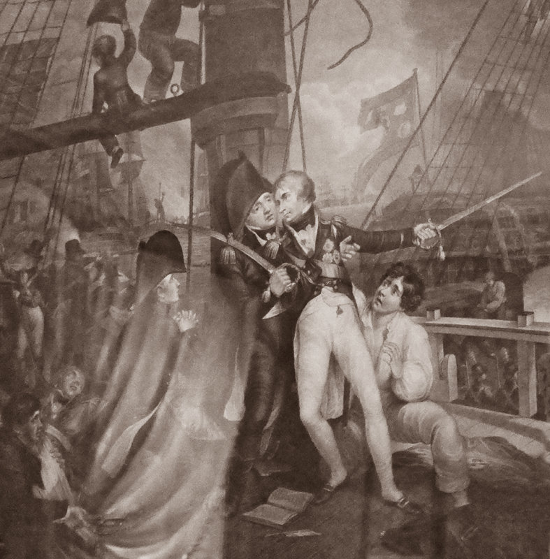 Death of Lord Nelson at Trafalgar, displayed at Boscobel Mansion, Garrison, New York, 2019 