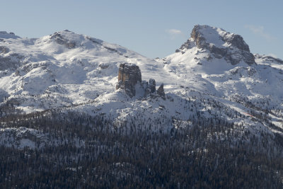 Cinque Torri desde Las pista de Cortina D'Ampezzo