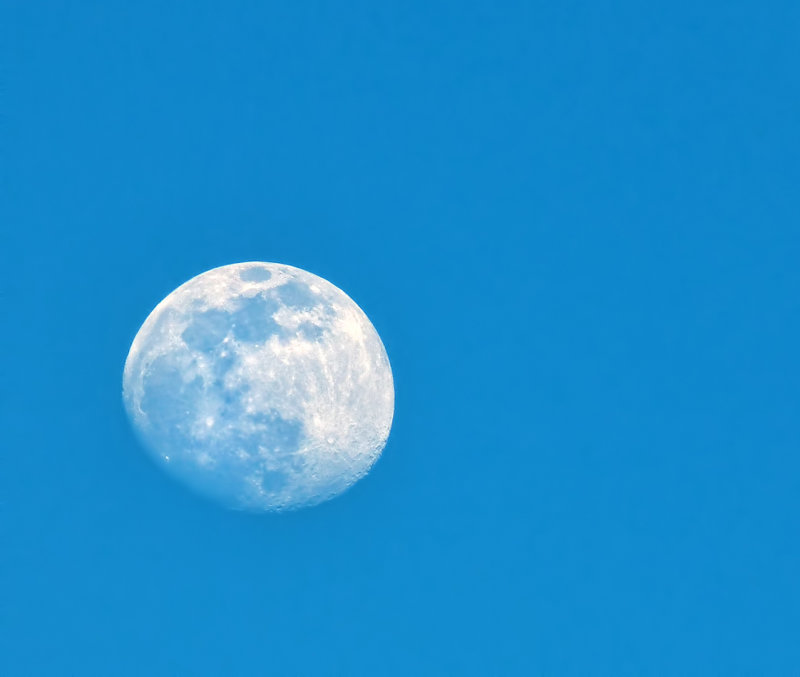 Late afternoon moon