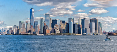 View of the lower Manhattan Skyline - 2017