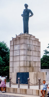 General Douglas MacArthur Statue in Incheon Park.