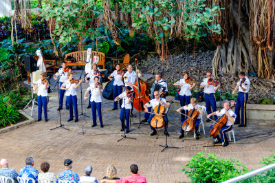 The United States Army Strings performing at the Hale Koa Hotel