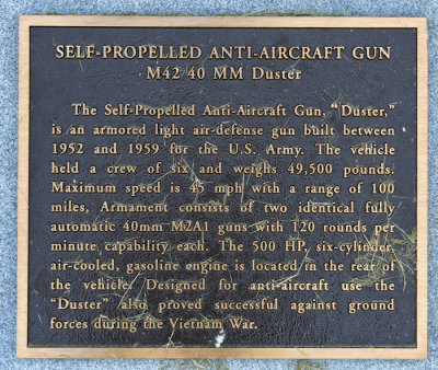 SELF-PROPELLED ANTI-AIRCRAFT GUN, M42 40MM DUSTER