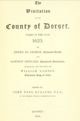 Dorset Visitation 1623 Robert Cockerham