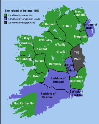 Ireland Map 1450