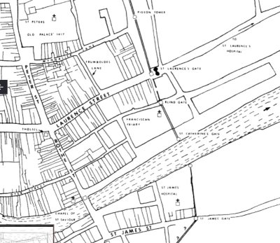 Drogheda Map, Franciscan Friary
