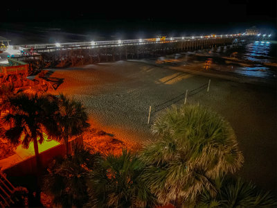 Folly Pier at Night