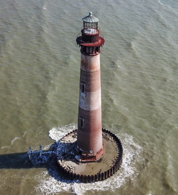 Drone Photo of Morris Island Lighthouse