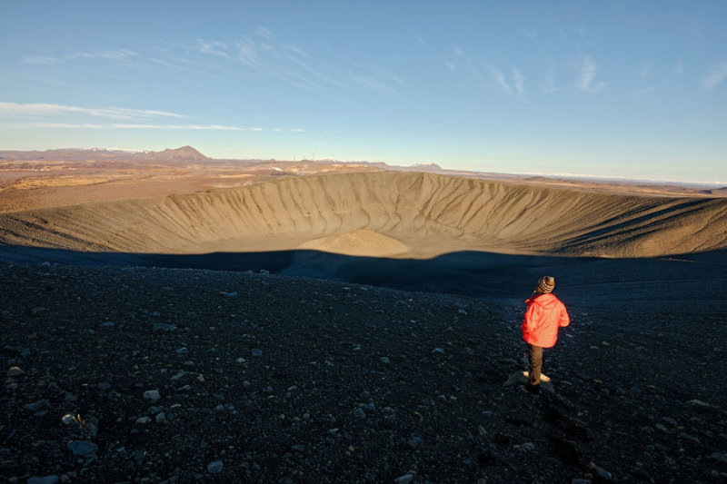 Hverfjall volcano crater