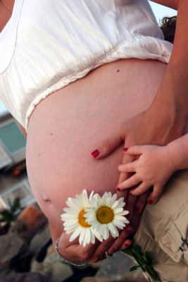 Mommy with belly  flower and Mallory.jpg