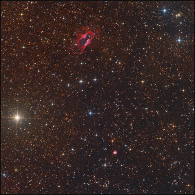 Mask nebula CVMP1 with PLN 321+1.1