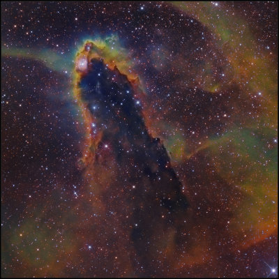 The Dark tower in Hubble color palette