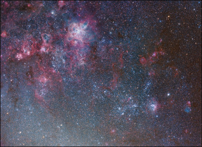 The Tarantula nebula in the Large Magllenic cloud