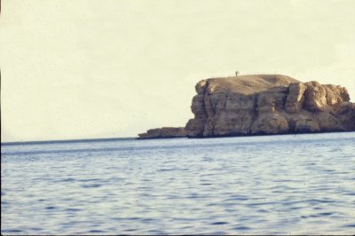 Ras Mohamed with temporary Israel-Egypt Border marker on top