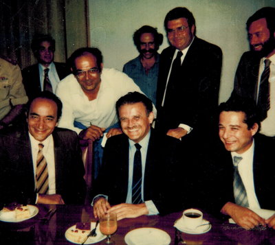 1981 Israeli and Egyptian Ministers of Tourism meeting at Mena House, Cairo.jpg