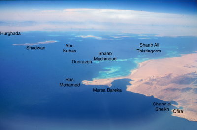 Dive Sites in Suez Gulf for Fantasea Cruises 1983-1997