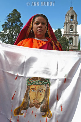 Girl as Veronica in procession