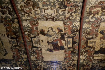 Ceiling detail at San Bartolome Church in Cucucho