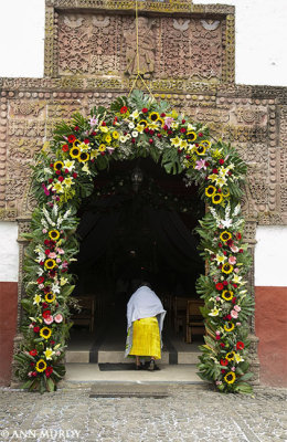 Entering the church in Angahuan