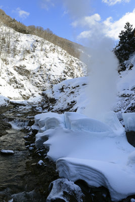 Hot geyser in Japan