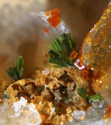 Ba-pharmacosiderite and Olivenite