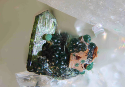 Olivenite and Chalcopyrite