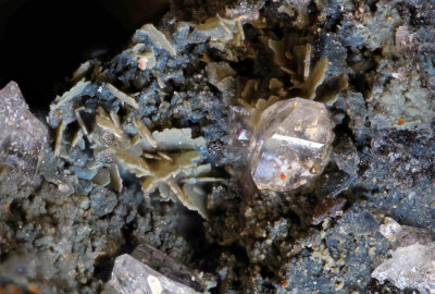 Phosgenite and unknown cream coloured mineral