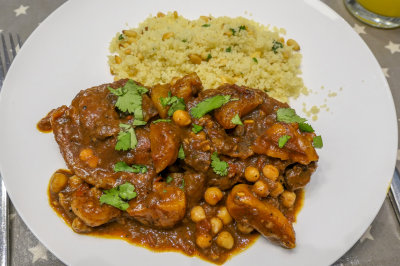 Moroccan Chicken with Chick Peas 