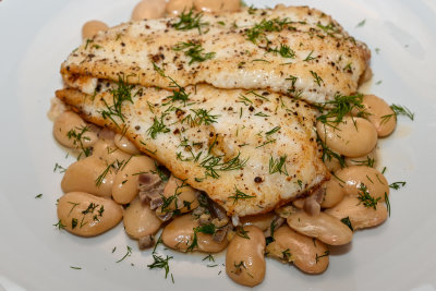 Lemon Sole with Butter Beans