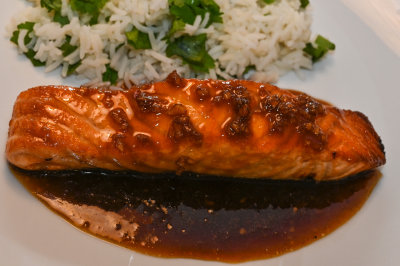 Honey-Wasabi Glazed Salmon