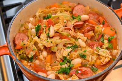 Smoked Sausage and Cabbage Stew