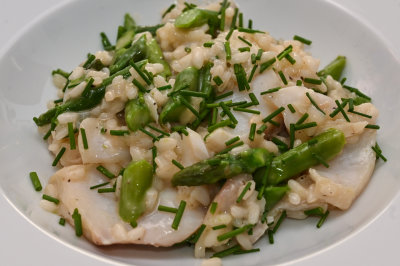 Smoked Cod and Asparagus Risotto