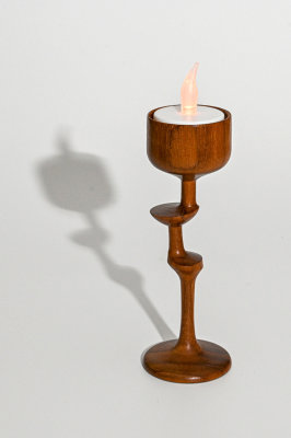 Off-Centre Turned Candle Stick
