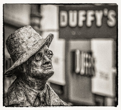 James Joyce Outside Duffy's