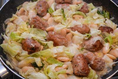 Sausage, Cabbage & Beans