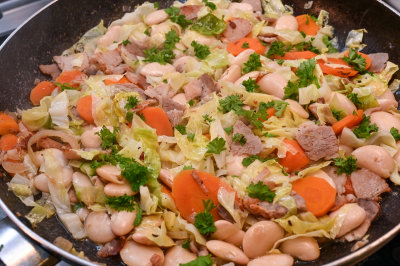 Pork, Beans and Cabbage