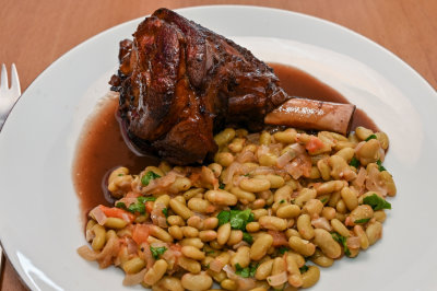 Lamb Shanks with Flageolet Beans