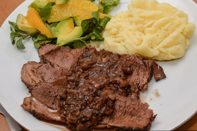 Braised Brisket with Cheesy Mash