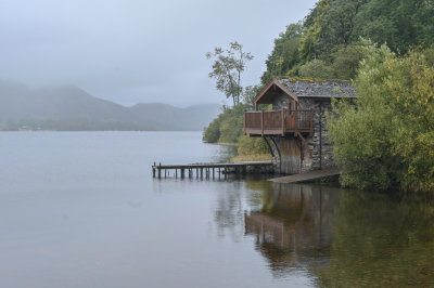 Boathouse in the Mist