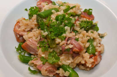 Bacon and Asparagus Risotto