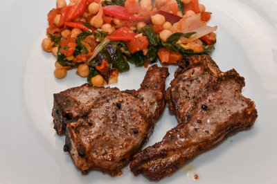 Griddled Lamb Chops with Inzimino