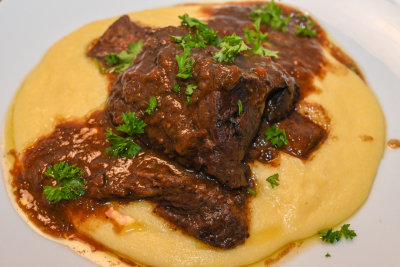 Braised Beef Shortribs with Polenta